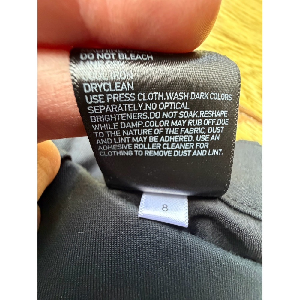UNIQLO Wide Leg Dress Pants Black M Size 8 High Waisted Trouser Pockets 28–29 in - Picture 11 of 14